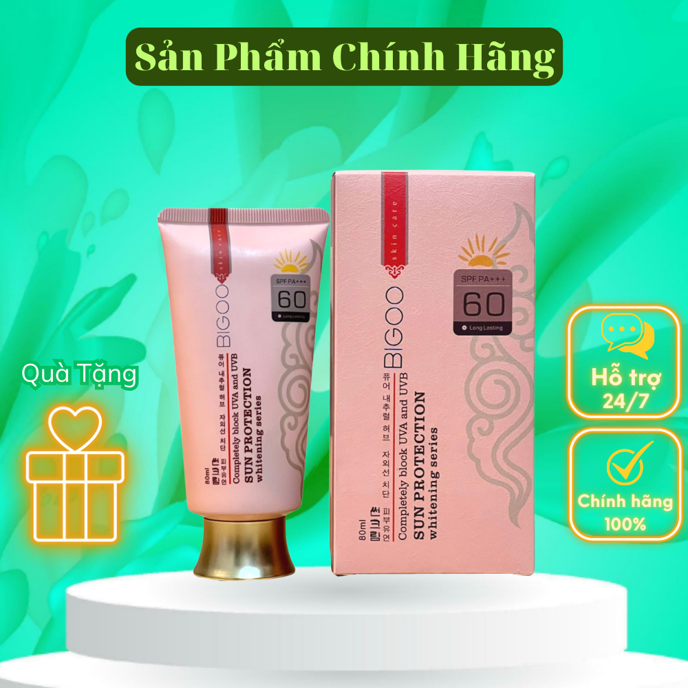 Kem chống nắng BIGOO SPF60 80ml Hàn Quốc - Hàng Chính Hãng - MMA