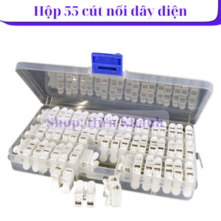 Hộp 55 cút nối dây điện nhanh 2 đầu cho thiết bị, đèn LED dây dẫn điện - HK0052