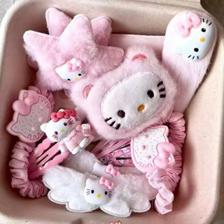  Kẹp Tóc  hellokitty Mỏ Vịt Kẹp Kết Hợp Cô Gái Nhật Bản kT Mèo Hoạt Hình Phụ Kiện Tóc Xinh Xắn Dễ Thương 