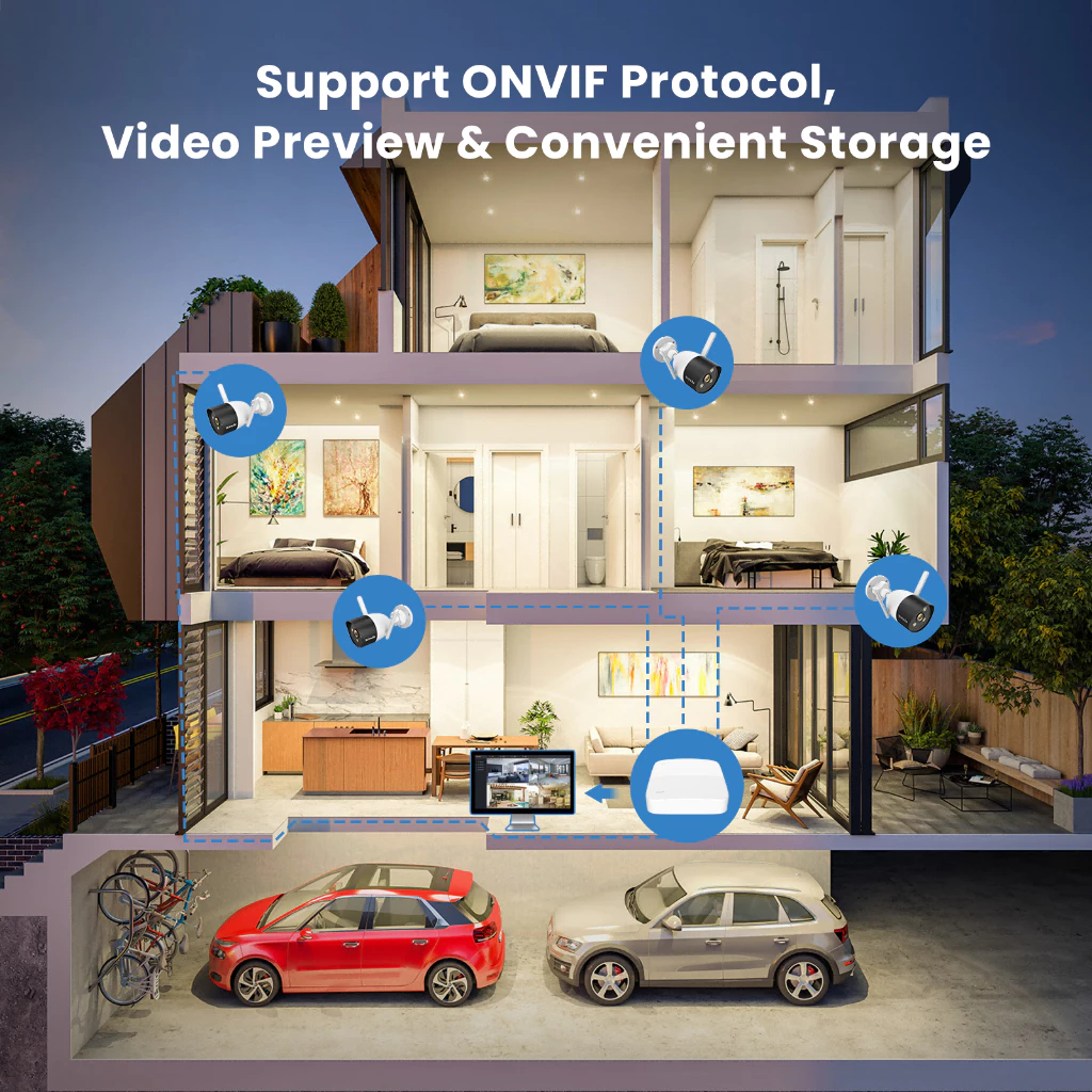 Camera WiFi Ngoài Trời Tenda RT3 Độ Phân Giải Full HD 1080P/2MP/3MP/2K Đàm Thoại 2 Chiều | BigBuy360 - bigbuy360.vn