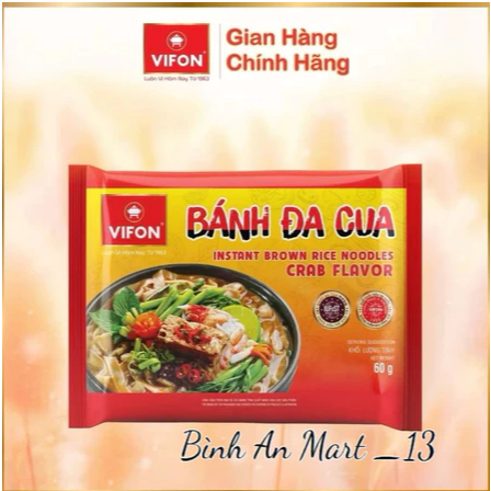 Thùng 30 gói Bánh Đa cua/ Bánh Đa tôm/ Bún riêu cua VIFON