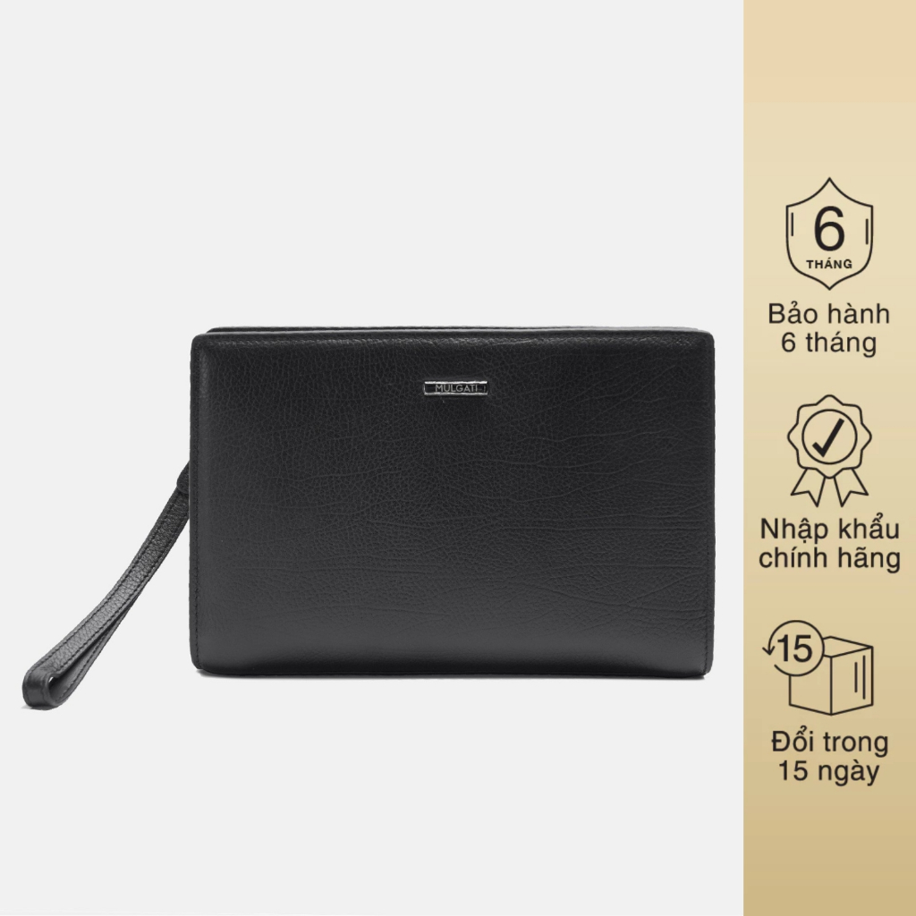 Túi Cầm Tay Nam MULGATI Da Bò Cao Cấp Dập Vân Nappa - TAB7709-4