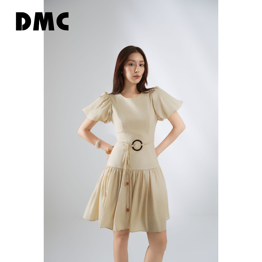 Đầm be xòe ngắn DMC (Light Beige Organza Flared Dress)
