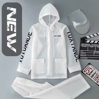  Áo mưa Đi xe máy Unisex Split Áo mưa Setreflective Strip Áo mưa thoải mái và chống mài mòn thoáng khí - Áó mưa tách rời 