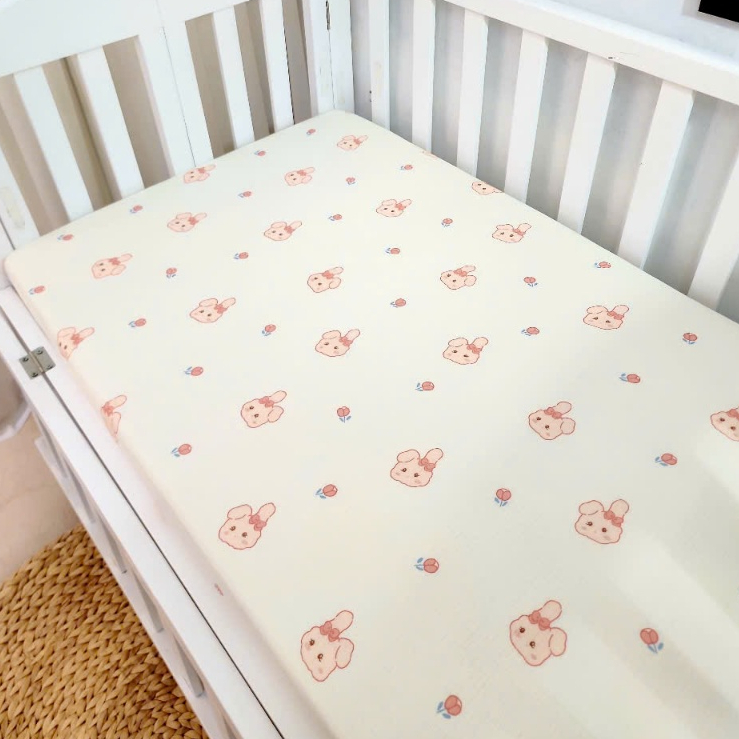Ga cũi cho bé, ga bọc nệm, drap bọc nệm bằng vải Muslin cho bé đủ size