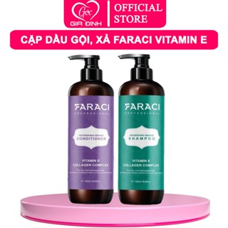  Cặp Dầu Gội Xả FARACI VITAMIN E Phục hồi tóc Chống Rụng Kích Thích Mọc Tóc Siêu Mềm Mượt 