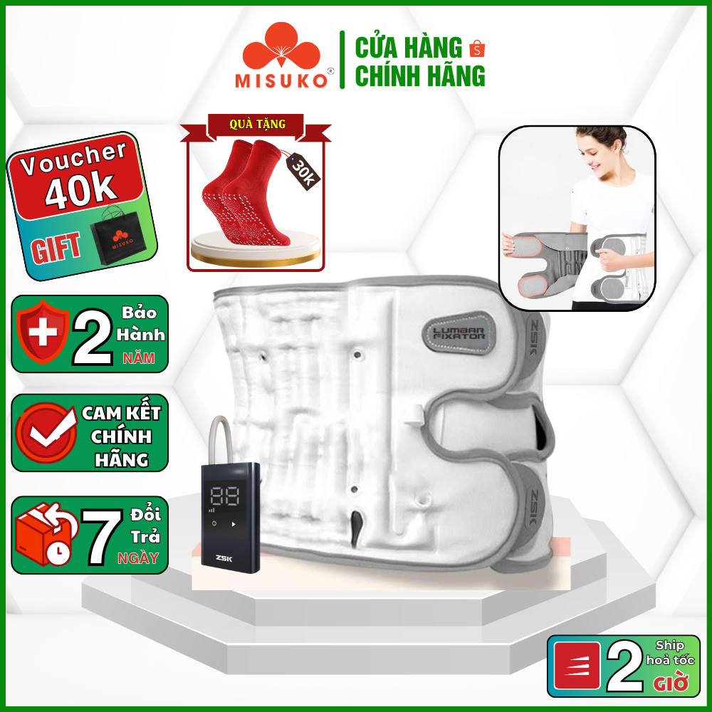 Đai Lưng Thoát Vị Đĩa Đệm Misuko LA-Y20, Ngăn Ngừa Thoái Hóa Đốt Sống Lưng, Đai Hơi Kéo Giãn Lưng Giảm Đau