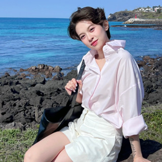 Áo sơ mi nữ pastel GILLEE sơ mi dáng oversized, sơ mi form rộng vải kate Mỹ tone màu pastel chống nhăn, thấm hút FAS293