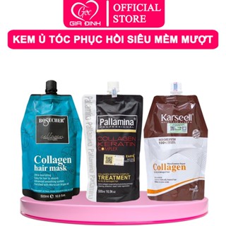  Kem ủ tóc phục hồi siêu mượt Collagen KARSEELL chính hãng dạng túi 500ml 