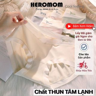 Quần lót bầu Thun Tăm Lạnh chip bà bầu sau sinh cạp chéo tránh chạm vết mổ kháng khuẩn HEROMOM