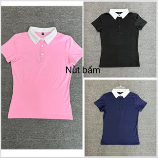  Áo thể thao nữ chơi Golf Pickleball Tennis Cầu lông chất thun co giãn mềm mịn thấm hút mồ hôi lên phom xinh 