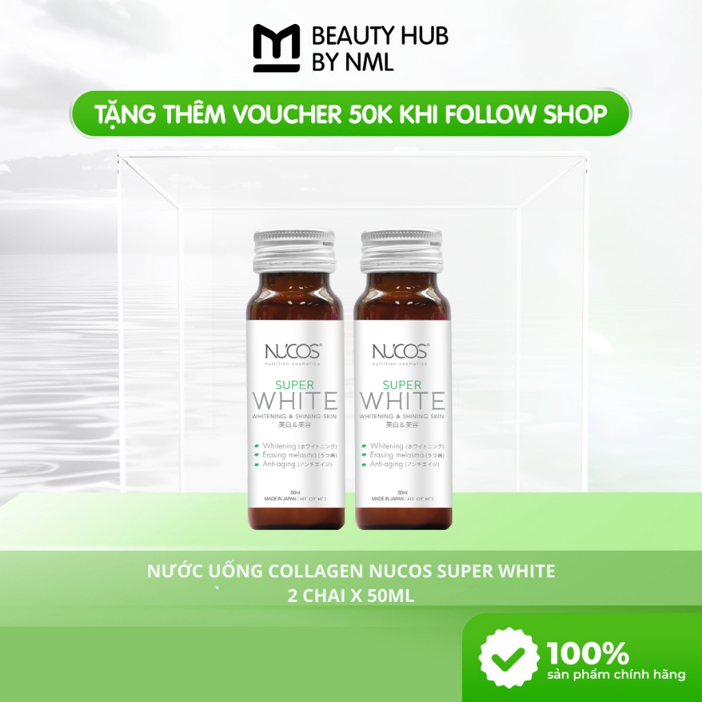 Collagen Uống Trắng Da Chống Lão Hóa Nucos Super White 2 Chai x 50ml