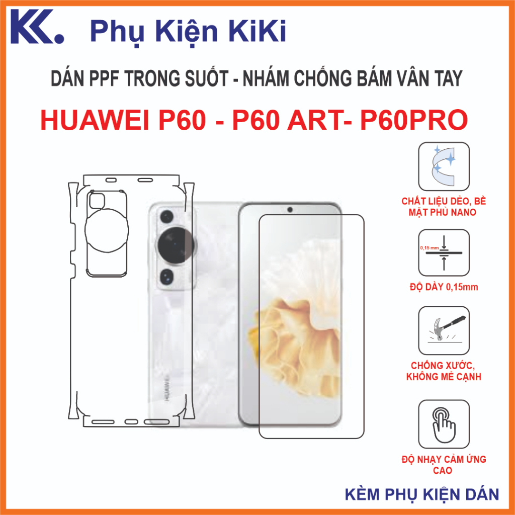 Miếng dán Huawei P60 / P60 art / P60 PRO Miếng dán PPF nhám chống bám vân tay
