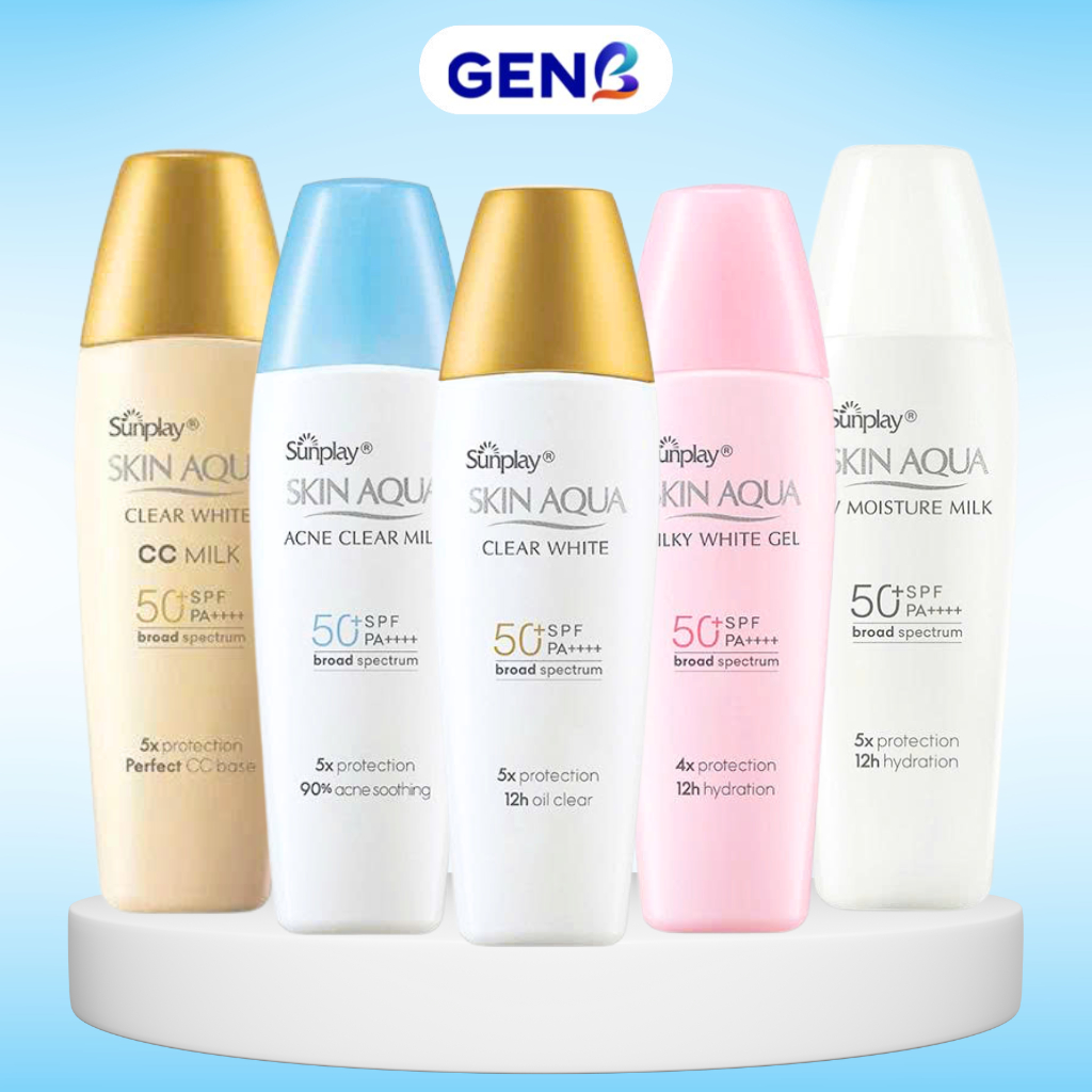  Kem Chống Nắng Skin Aqua Sunplay Kcn Skinaqua Chống Nắng Kiềm Dầu Cho Da Dầu Mụn Khô Nhạy Cảm Da Mặt & Body Genb 