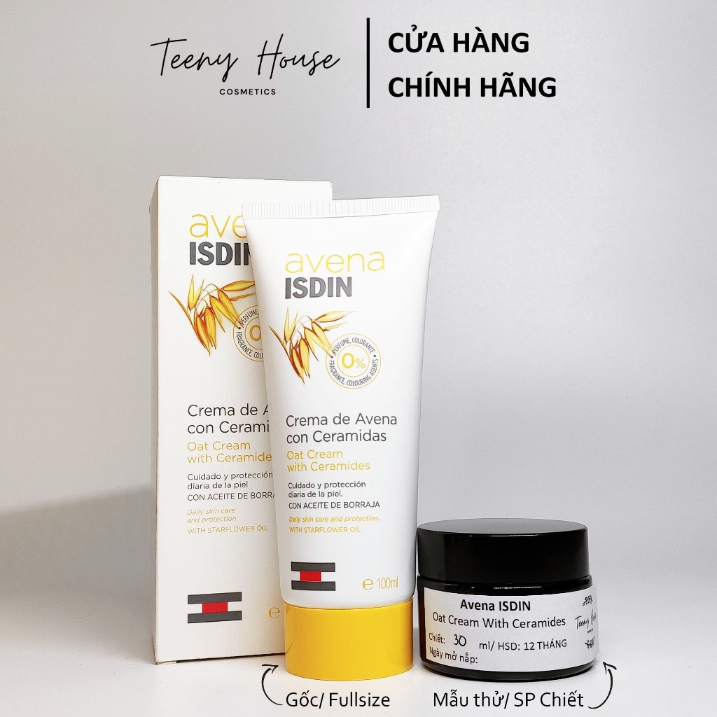 [Chiết-Gốc] Kem dưỡng ẩm phục hồi da Avena Isdin Oatmeal Cream with Ceramides