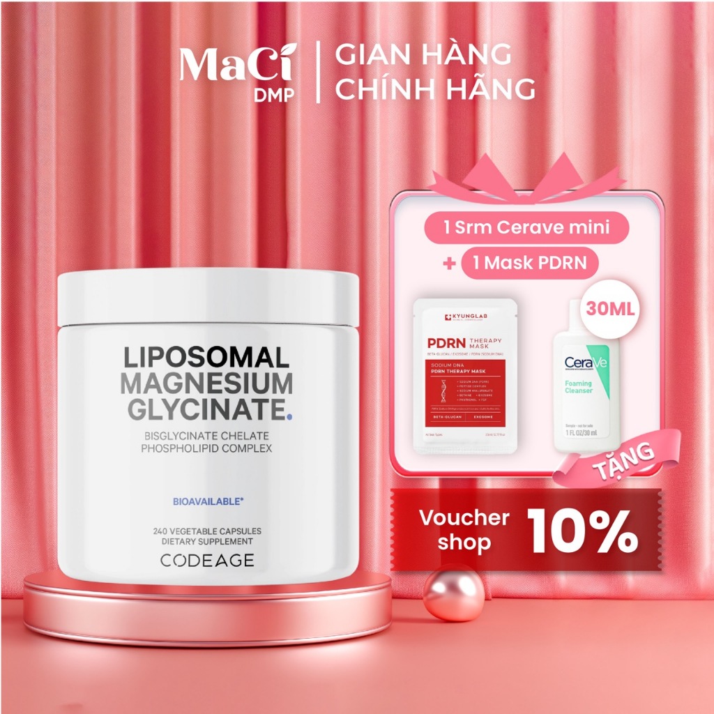 Thực phẩm bổ sung Codeage Magie MAGNESIUM GLYCINATE 240 viên