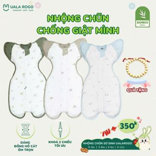 Nhộng chũn cho bé Ualarogo 0-12 tháng khóa 2 chiều vải Sợi tre Bamboo mềm co giãn 4 chiều 2467