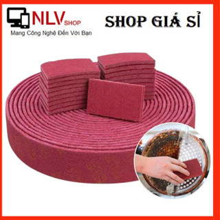 Cuộn Giẻ Cọ Xoong Nồi Dài 1M Đánh Bay Gỉ Set Miếng Chà Nhám Bọt Biển Làm Sạch Vết Ố Vết Đen Tiện #