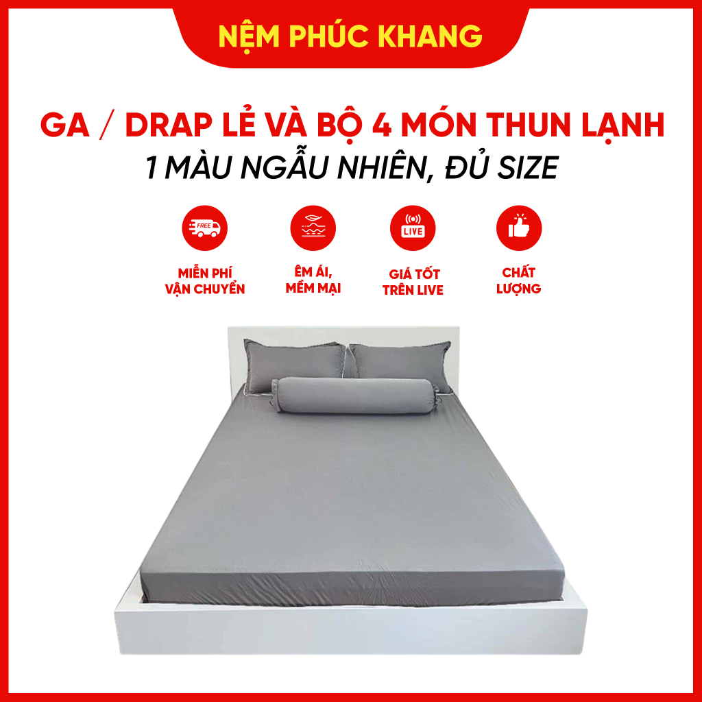Ga/drap lẻ thun lạnh Hàn Quốc 1 màu đủ size