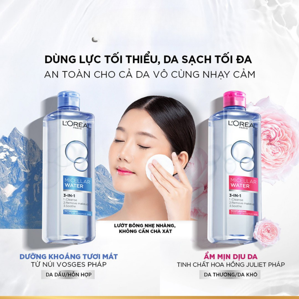 [DAILY] Nước Tẩy Trang L'oreal Dành Cho Da Dầu, Da Nhạy Cảm, Làm Sạch Trang Điểm 400ml Hasaki | BigBuy360 - bigbuy360.vn