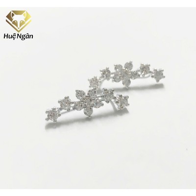 Bông tai bạc Ý 925 Huệ Ngân bông hoa xinh đẹp E160054