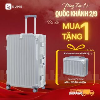 [MUA 1 TẶNG 1] Vali KUME - Vali Size 28 | Aber Titan Frame 2407K | Vali Nhựa PC Khung Nhôm Bo Góc Kim Loại