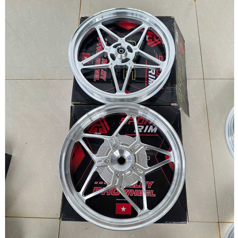  Mâm CNC Ngôi Sao sử dụng cho xe Vario  Click  Vision  Ablade   đã phủ keo bóng sẵn  