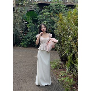  Phiên Bản Nút Bọc - Áo Form Vừa Xếp Li Ngực Tay Bèo  Một Mẩu House  