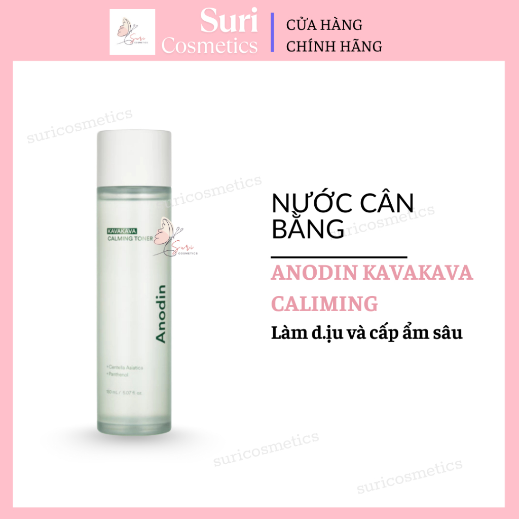Nước cân bằng làm dịu và cấp ẩm sâu Anodin KavaKava Caliming Toner 150ml - Hàng Chính Hãng