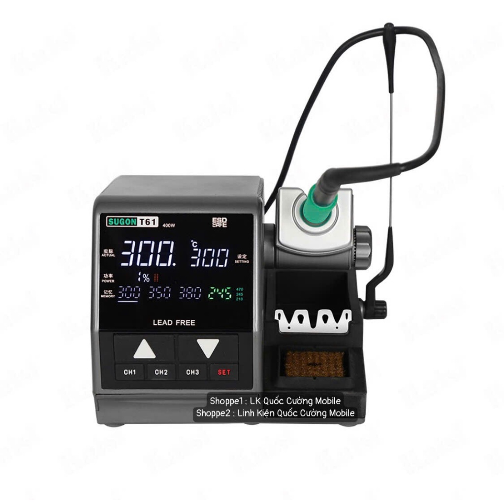 Máy Hàn SUGON T61 400W SMD Cao Cấp Màn Hình LED Hỗ Trợ Mũi C470