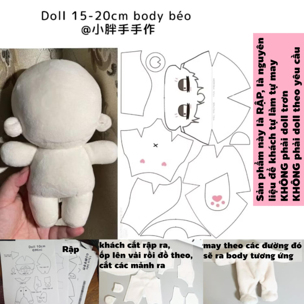 Đọc kĩ mô tả - Phí photo rập doll 10cm. Rập doll 15cm. Rập doll 20cm. Rập doll photo in trên giấy a4