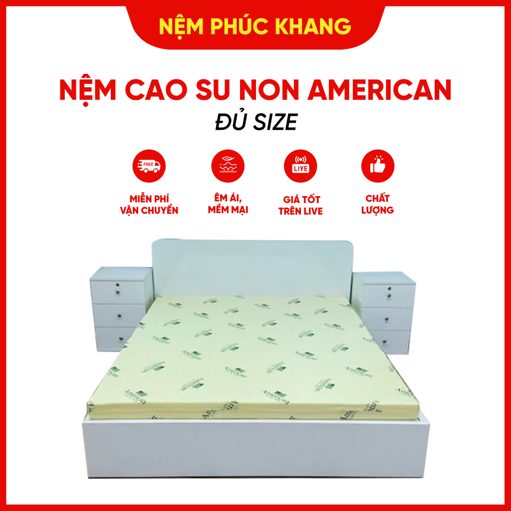 Nệm cao su non Amenican (ép tổng hợp) gấp 3 dày 15cm đủ size ( Giao Toàn Quốc )