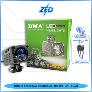  Đèn Trợ Sáng T2S V2 BMA - 60W Chống Chói Pha Laser Mắt Ếch Chống Nước IP68 Lắp Oto,Xe Máy... - Bảo Hành 12 Tháng 