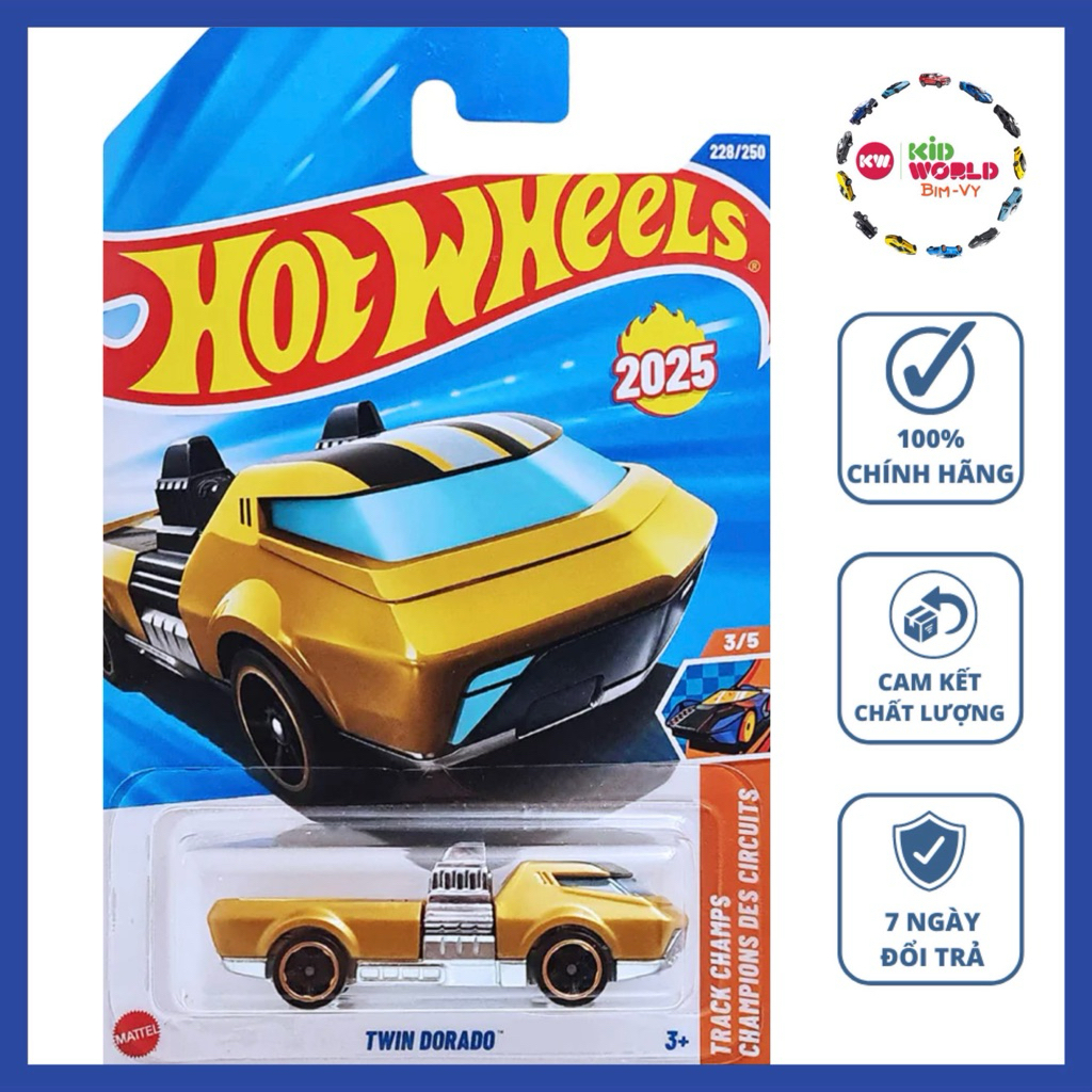 Xe mô hình Hot Wheels basic Twin Dorado HYW49.