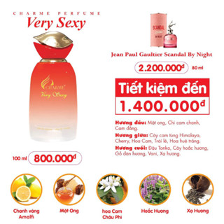  Nước Hoa Nữ Charme Very Sexy 100ml Mùi Hương Tươi Mát 