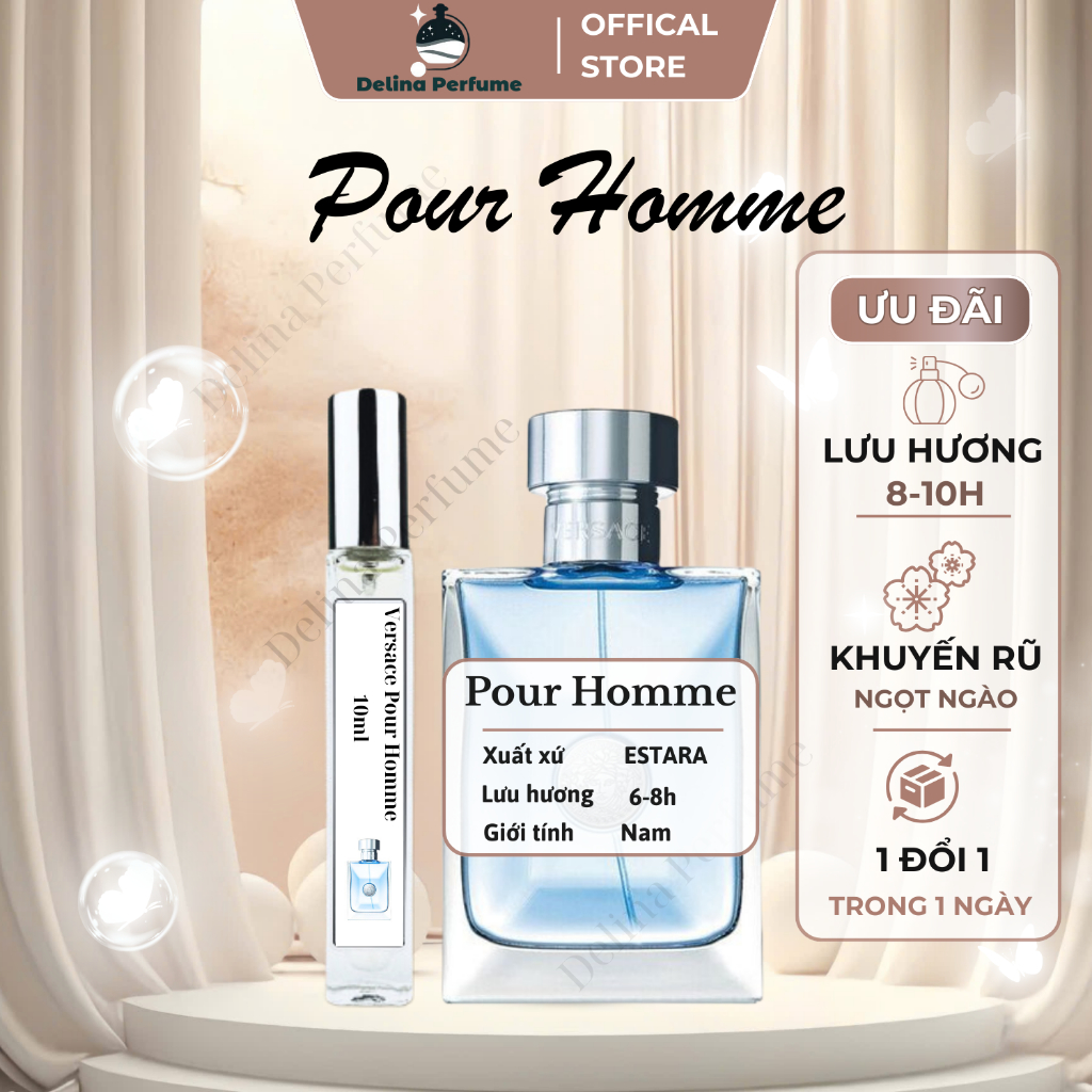 Nước hoa nam POUR HOMME Eau de Parfum chiết 10ml, nam tính, mạnh mẽ và quyến rũ - ESTARA