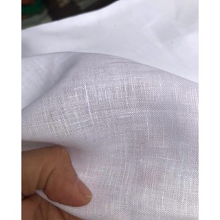  Vải Linen tưng premium chính phẩm 150gsm đã wash trắng tinh khổ 1m37 