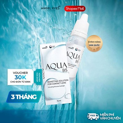 Nước nhỏ mắt lens Aqua B5 cao cấp cho mắt nhạy cảm Angel Eyes phân phối (Nước nhỏ mắt kính áp tròng)
