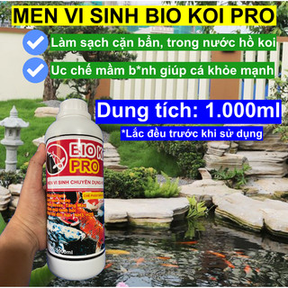  Men vi sinh hồ cá koi Bio Koi Pro xử lý sạch cặn bẩn váng bọt làm trong đẹp nước hồ koi chai 1000ml 