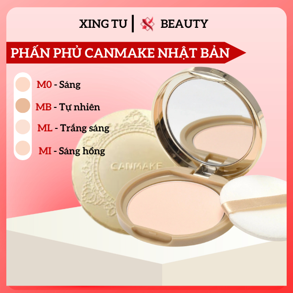 CANMAKE Phấn Phủ CANMAKE Nhật Bản Tone ML sáng da, Phấn phủ kiềm dầu CANMAKE mỏng nhẹ tự nhiên 10g -