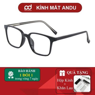 Gọng kính cận thời trang nữ ANDU  dáng chữ nhật chất liệu nhựa cốt kim loại chắc chắn- 17134