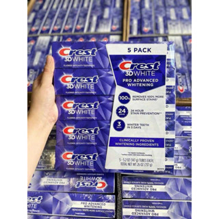 [DATE-2027] SÉT 5 TUÝT Kem đánh răng Mỹ Crest 3D White Advanced Triple Ưhitening