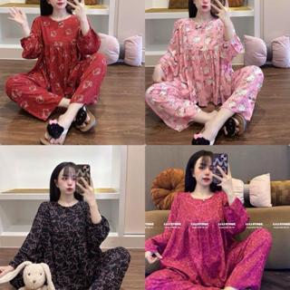  Đồ bộ tole nữ from dáng babydoll mặc nhà quần dài tay lở Shop Nghi 85 