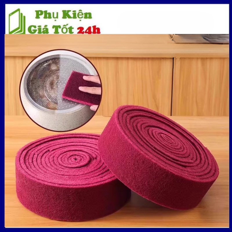 Miếng Cọ Rửa Cháy Nồi Xoong chảo,Chà Bóng Kim Loại Cuộn 1m Dày Cứng,Chà Bóng ,Tẩy Vết Bẩn Gỉ Sét#