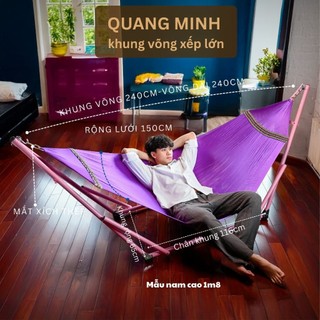 [ Hoả Tốc Khung + Võng ] HCM hỗ trợ võng người lớn + khung bán nguyệt