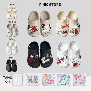  Dép Kèm Charm Nhiều Mẫu Quai Hậu Đúc Không Thấm Nước Nam Nữ  - Hỗ Trợ Đổi Size - PINIC STORE 