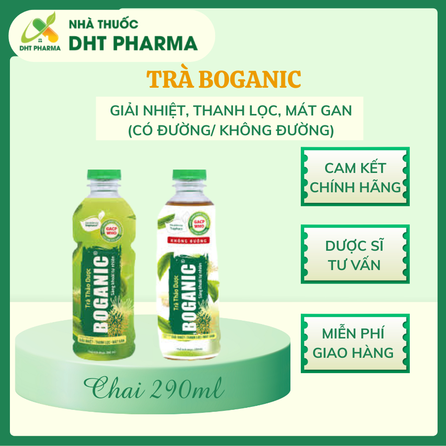 Trà thảo dược giúp giải nhiệt,thải độc, thanh lọc, mát gan BOGANIC TRAPHACO (290ml)