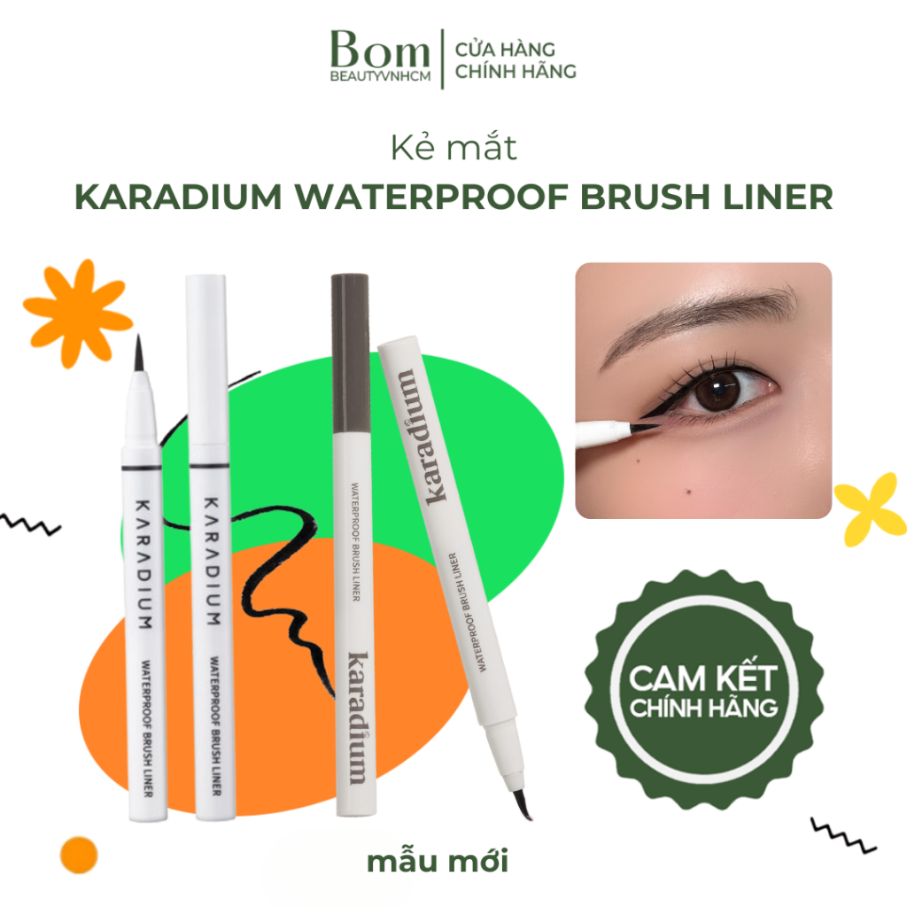 Bút Kẻ Mắt Chống Nước Karadium Waterproof Brush Liner (02/2028)