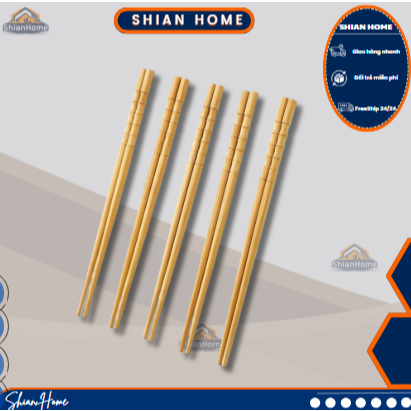 ( SET 5 ĐÔI ĐŨA TRE VẠN LÝ TỰ NHIÊN ) Nhà Bếp Tre Xoắn Đũa Tre Sang Trọng 【HNT】