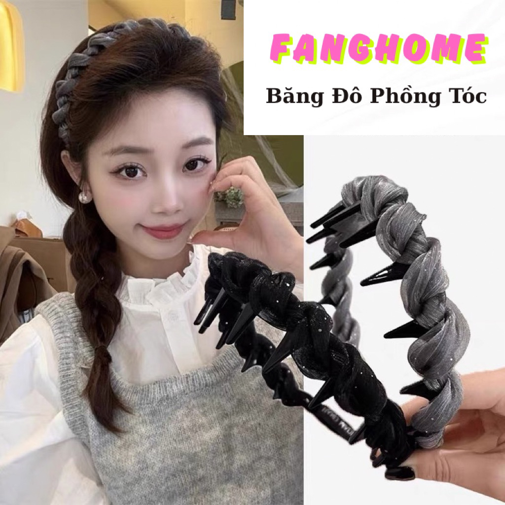 Băng Đô Phồng Tóc - Cài Phồng Tóc Phối Voan Hàn Quốc - Băng Đô Cài Tóc Vương Miệng Làm Phồng Tóc Phố